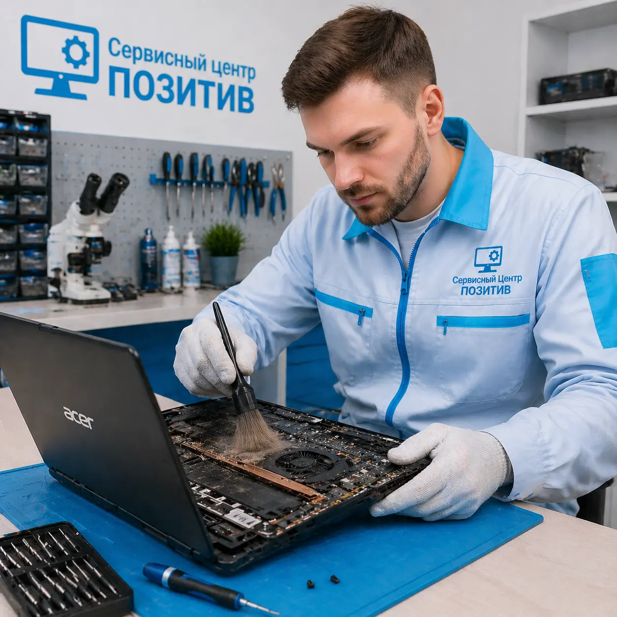 Чистка ноутбука Acer от пыли в Томилино | Замена термопасты