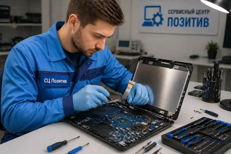 Ремонт шлейфа матрицы ноутбука в Томилино