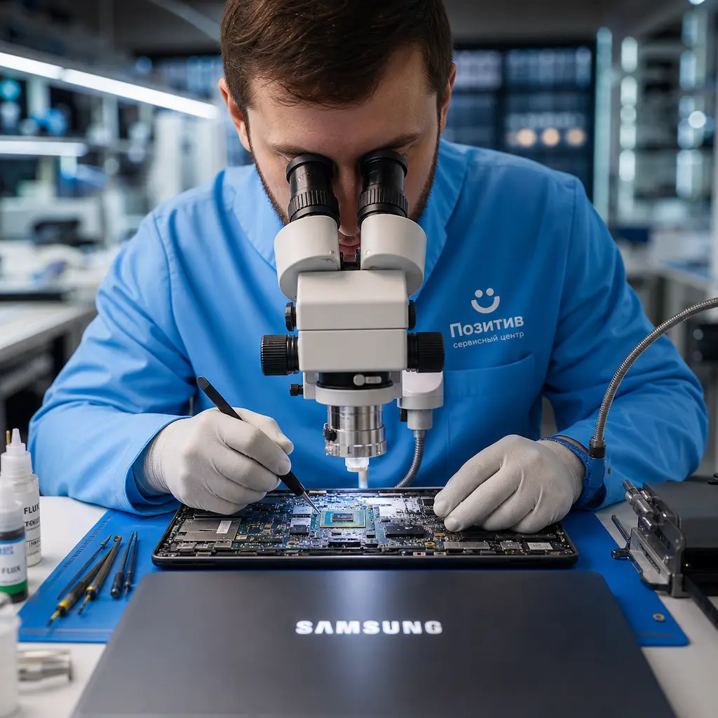Замена видеокарты ноутбука Samsung в Томилино