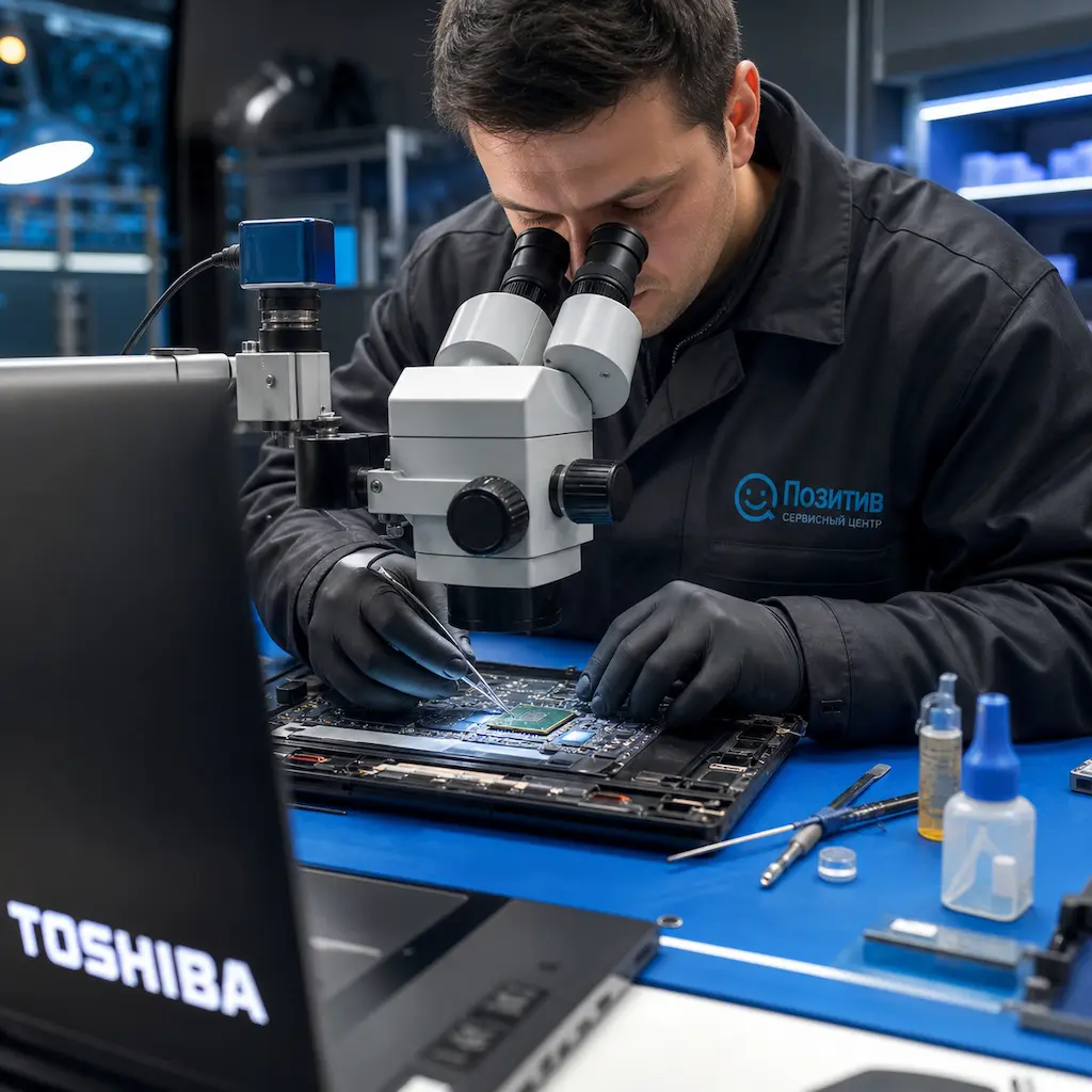 Замена видеокарты ноутбука Toshiba в Томилино