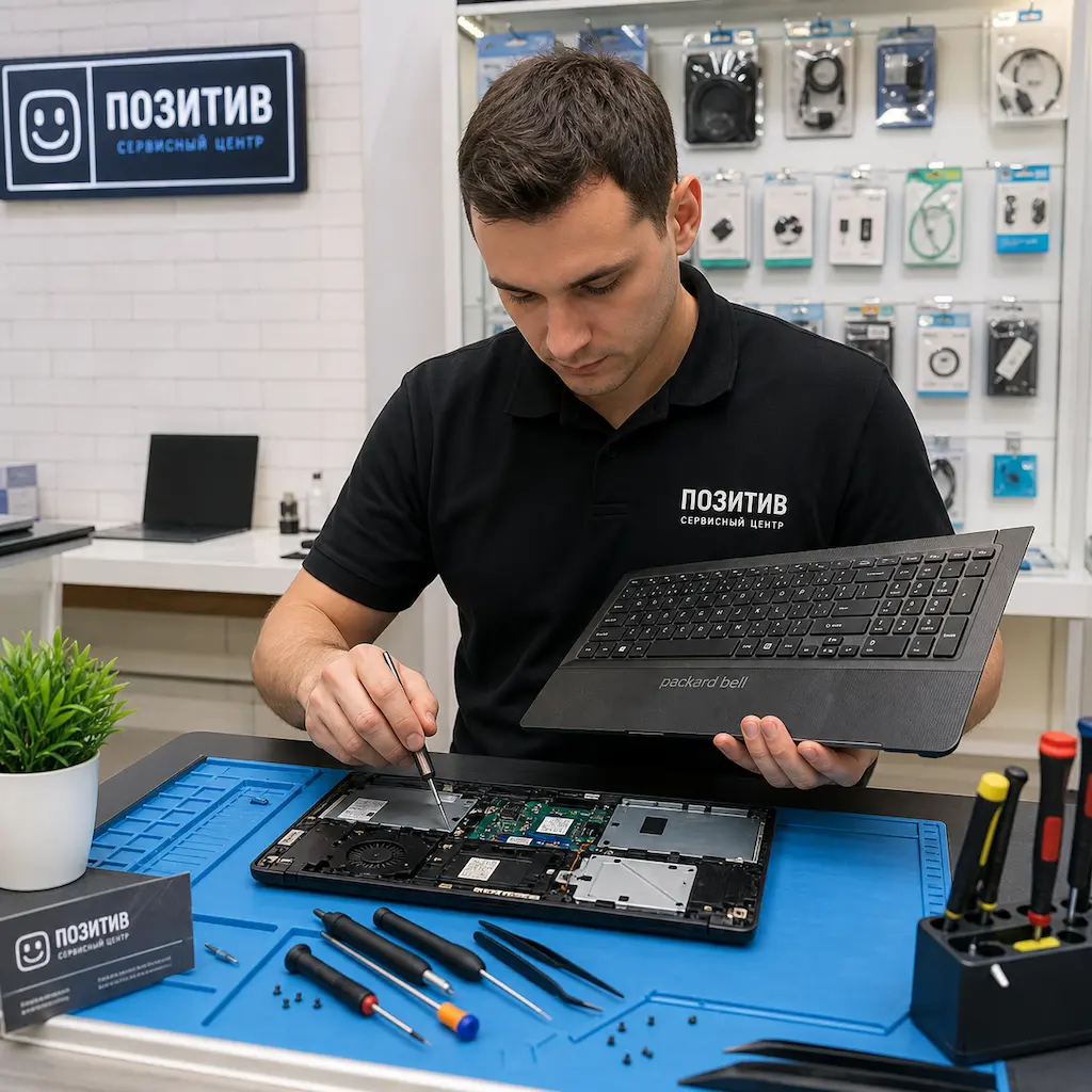 заменить клавиатуру на ноутбуке Packard Bell в Томилино