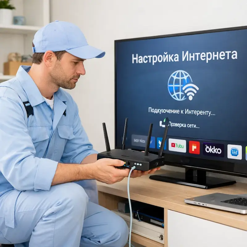 Настройка интернета на телевизоре в Томилино