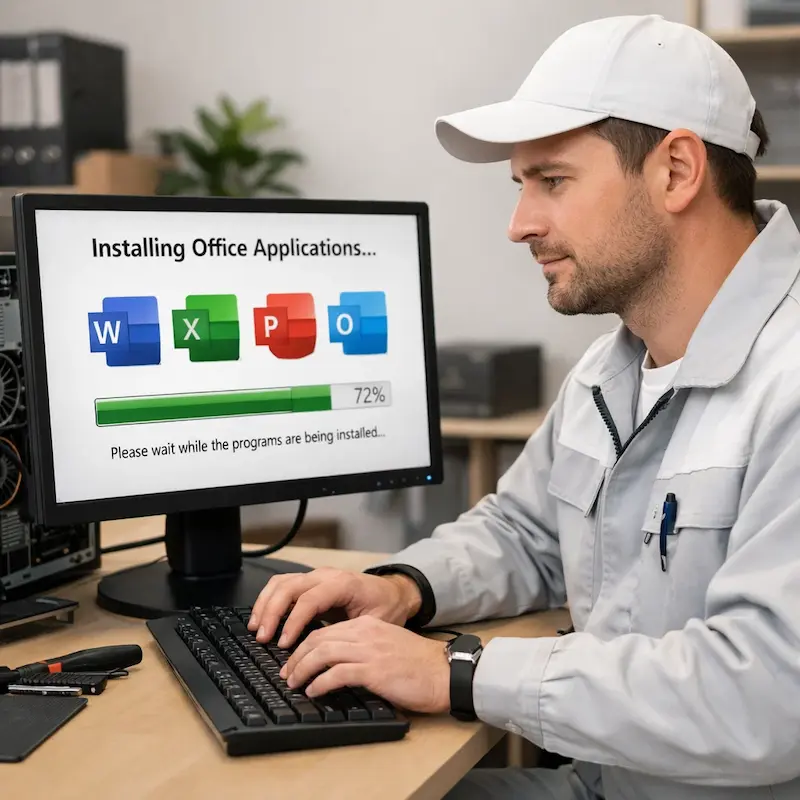 установка офисных программ на компьютер в Томилино
