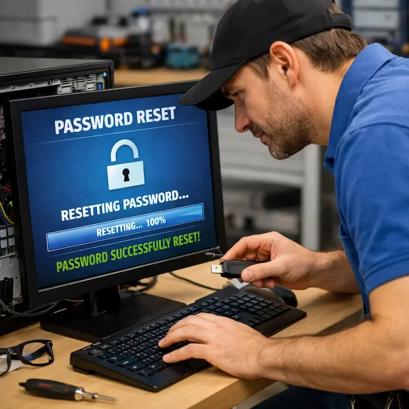 Сброс пароля от компьютера в Томилино