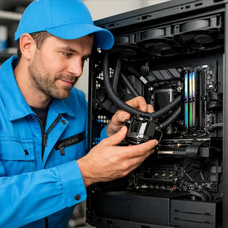 Установка СЖО на ПК в Томилино