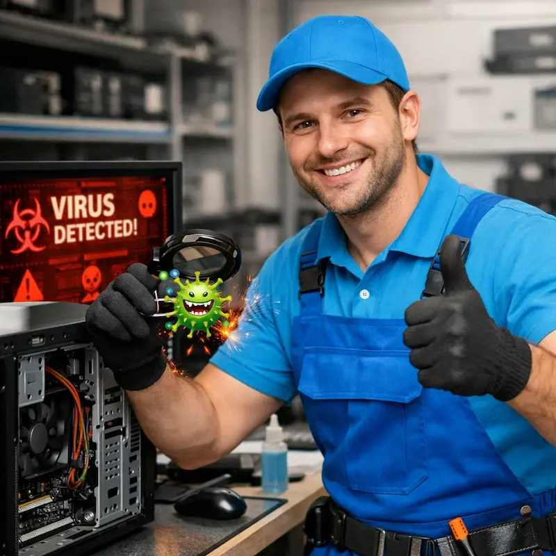 Удаление вирусов с компьютера в Томилино