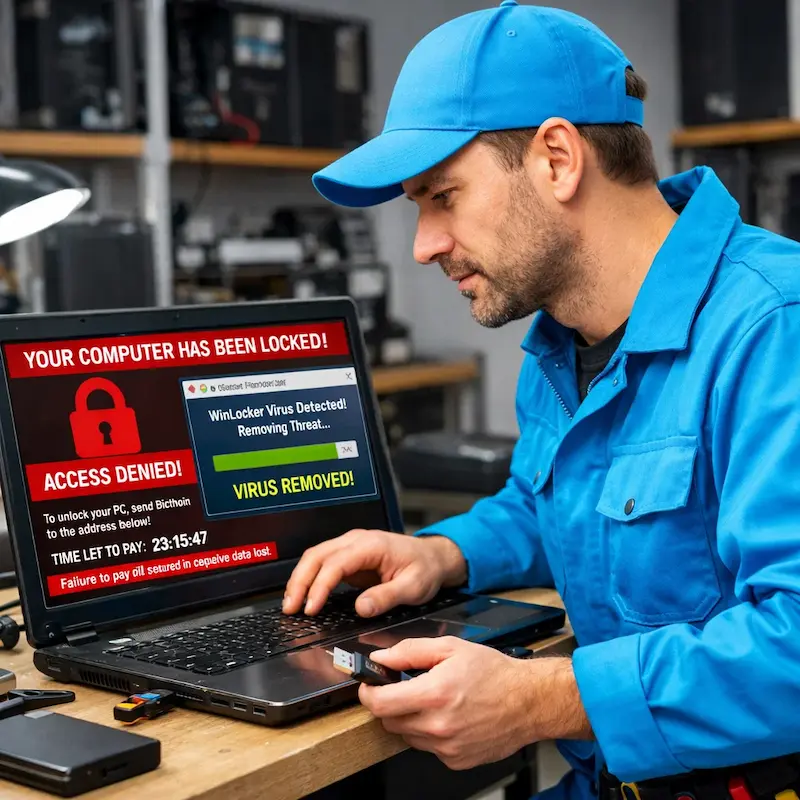 Поможем разблокировать компьютер и ноутбук в Томилино